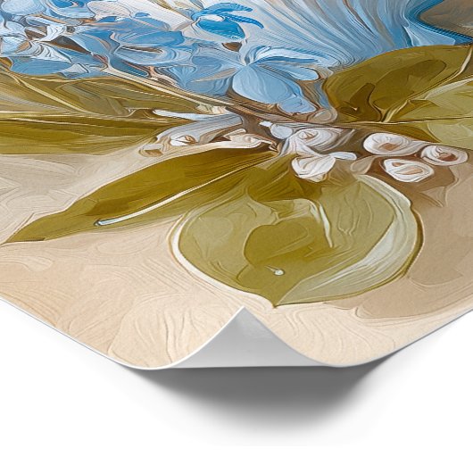 Seaside Blue Crab Beach Wall Art Print | Poster (Ecke)