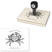 Seaside Coastal Crab Illustration Gummistempel (Stempel)