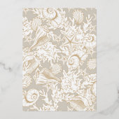 Seaside Coastal Elegant Folieneinladung (Rückseite)