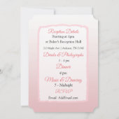 Seaside Coral Clam and Pearl Wedding Einladungen (Rückseite)