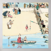 "Seaside Crime" von W Heath Robinson Poster (Vorne)