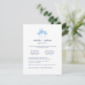 Seaside Dreams Wedding Accommodation Card Begleitkarte (Stehend Vorderseite)