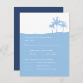 Seaside Dreams Wedding RSVP Card (Vorne/Hinten)