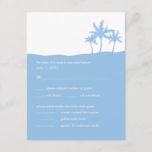 Seaside Dreams Wedding RSVP Card Karte