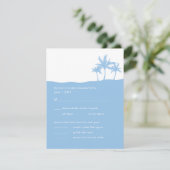Seaside Dreams Wedding RSVP Card Karte (Stehend Vorderseite)