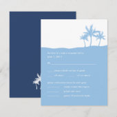 Seaside Dreams Wedding RSVP Card Karte (Vorne/Hinten)