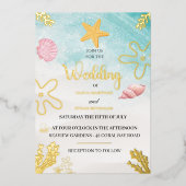 Seaside Elegance Foil Invitation Folieneinladung (Vorderseite)