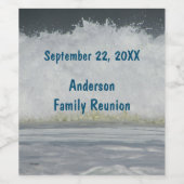 Seaside Family Wiedersehen Ocean Annual Beach Vaca Weinetikett (Einzelnes Label)