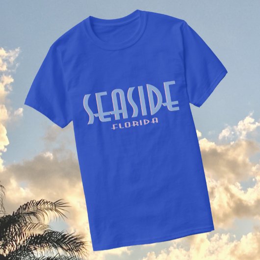Seaside Florida Deko Typografy Design T-Shirt