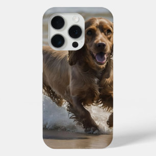 "Seaside Fun: Cocker Spaniel beim Spielen im Ozean Case-Mate iPhone Hülle