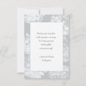 Seaside Garden Blue Hydrangea Flat Vielen Dank Dankeskarte (Rückseite)