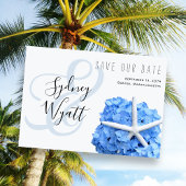Seaside Garden Blue Hydrangees Starfish Save The Date