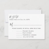Seaside Garden Blue Wedding Menu UAWG RSVP Karte (Vorderseite)