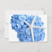 Seaside Garden Blue Wedding Menu UAWG RSVP Karte (Rückseite)