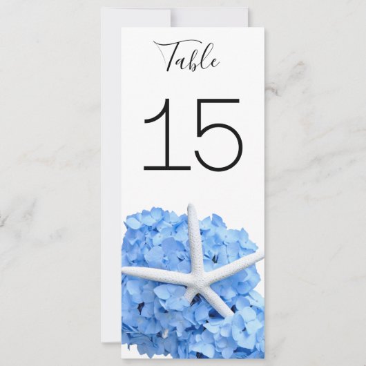 Seaside Garden Doppelseitige Tischnummer Cards (Vorderseite)
