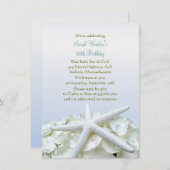 Seaside Garden Starfish Geburtstagsparty Einladung (Vorne/Hinten)