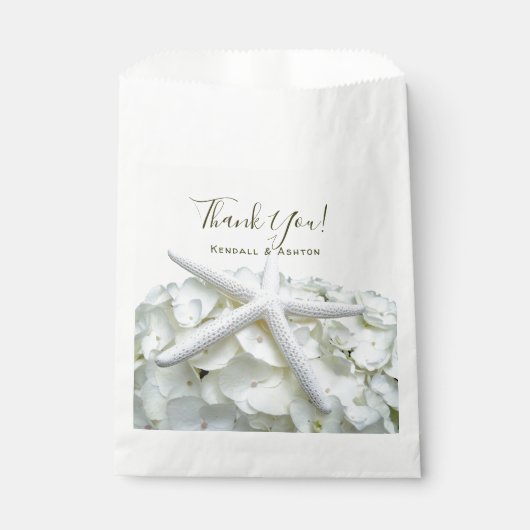 Seaside Garden Starfish Hydrangea Vielen Dank Geschenktütchen (Vorderseite)