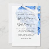 Seaside Garden Starfish Hydrangea Wedge Einladung (Vorderseite)