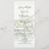 Seaside Garden Starfish Tall White Wedding Menu Menükarte (Vorderseite)