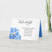 Seaside Garden Table Seating All Names Tented Card Einladung (Vorderseite)