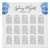 Seaside Garden Wedding Empfang Seating Chart (Vorderseite)