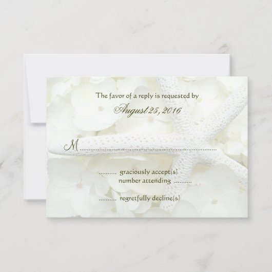 Seaside Garden Wedding Invitation Cards RSVP Karte (Vorderseite)