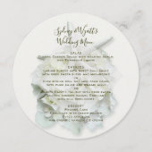 Seaside Garden Wedding Menu Round Template Einladung (Vorderseite)