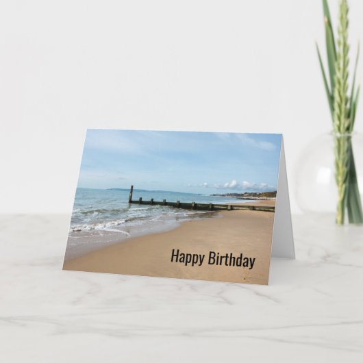 Seaside Happy Birthday Card Karte (Vorderseite)
