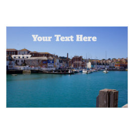 Seaside Harbard Tranquility - Glossy Poster