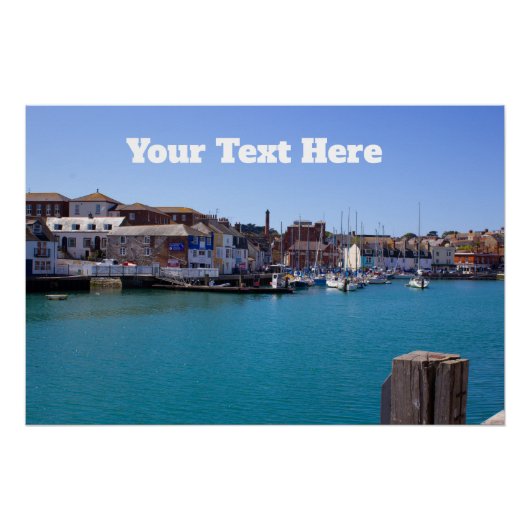 Seaside Harbard Tranquility - Glossy Poster (Vorderseite)