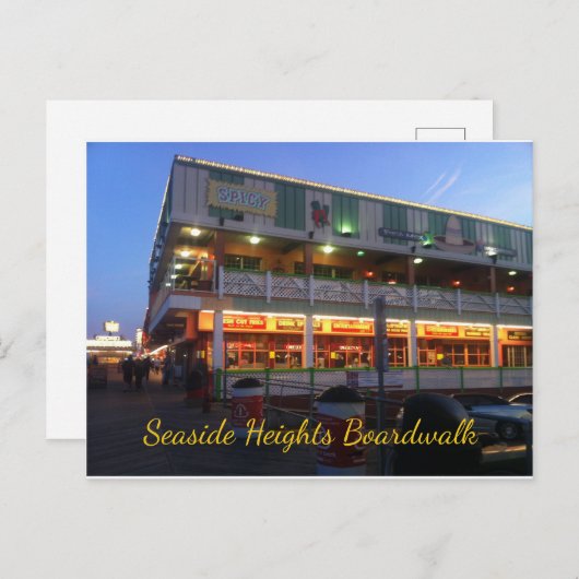 Seaside Heights Boardwalk Bar Cantina Postkarte (Vorne/Hinten)