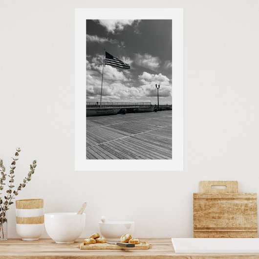Seaside Heights Boardwalk Strand Flaggenposter Poster (Küche)
