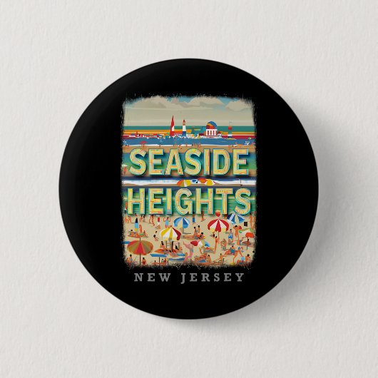 Seaside Heights New Jersey Nj Beachside Bliss Sd26 Button (Vorderseite)