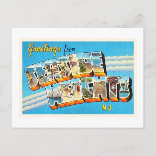 Seaside Heights New Jersey NJ Vintag Postcard- Postkarte (Vorderseite)