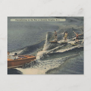 Seaside Heights NJ, Aquaplaning Water Skiing in de Postkarte