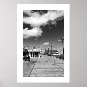 Seaside Heights Seagulls Boardwalk Poster
