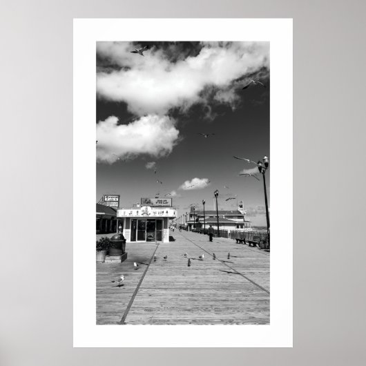Seaside Heights Seagulls Boardwalk Poster (Vorne)