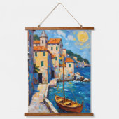 Seaside in Europe Wandteppich Mit Holzrahmen (Vorderseite)