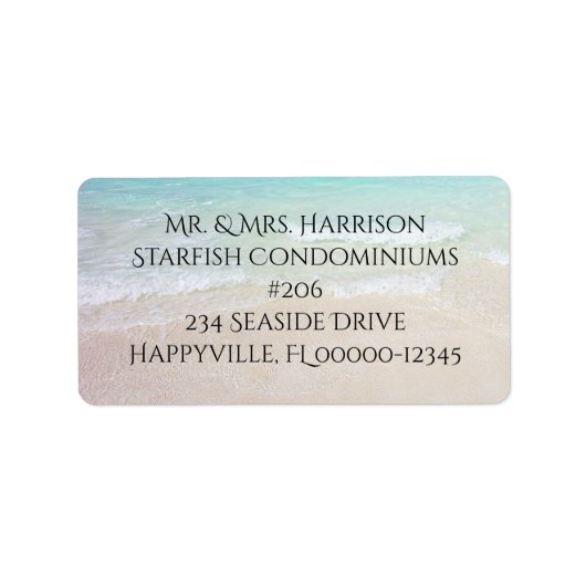 Seaside Lifestyle-Rücksendeadresse Adressaufkleber (Vorne)