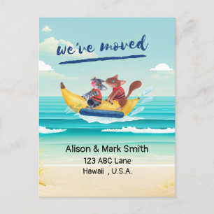 Seaside Lovers Monouncement New House Postkarte