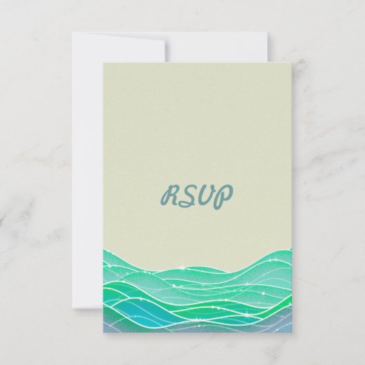Seaside Magical Waves laden ein RSVP Karte (Vorderseite)