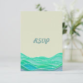 Seaside Magical Waves laden ein RSVP Karte (Stehend Vorderseite)