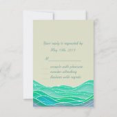 Seaside Magical Waves laden ein RSVP Karte (Rückseite)