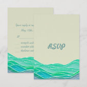 Seaside Magical Waves laden ein RSVP Karte (Vorne/Hinten)