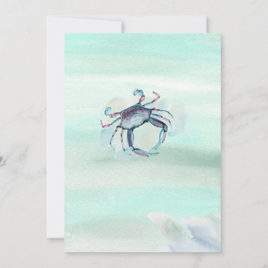 Seaside Maryland Crab Probe Dinner Einladung (Rückseite)