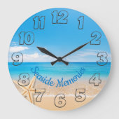 Seaside Memories Round Wall Clock Große Wanduhr (Vorderseite)