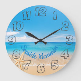 Seaside Memories Round Wall Clock Große Wanduhr