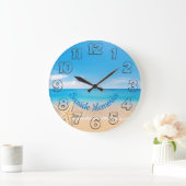 Seaside Memories Round Wall Clock Große Wanduhr (Zuhause)