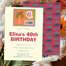 Seaside Modern Niedlich CUSTOM Geburtstagsparty