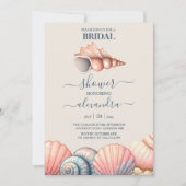 Seaside Nautic Seashell Brautparty Einladung (Vorderseite)